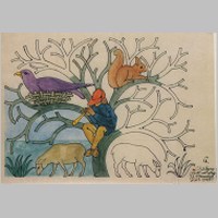 'Nursery' textile design by C F A Voysey, produced in 1923..jpg